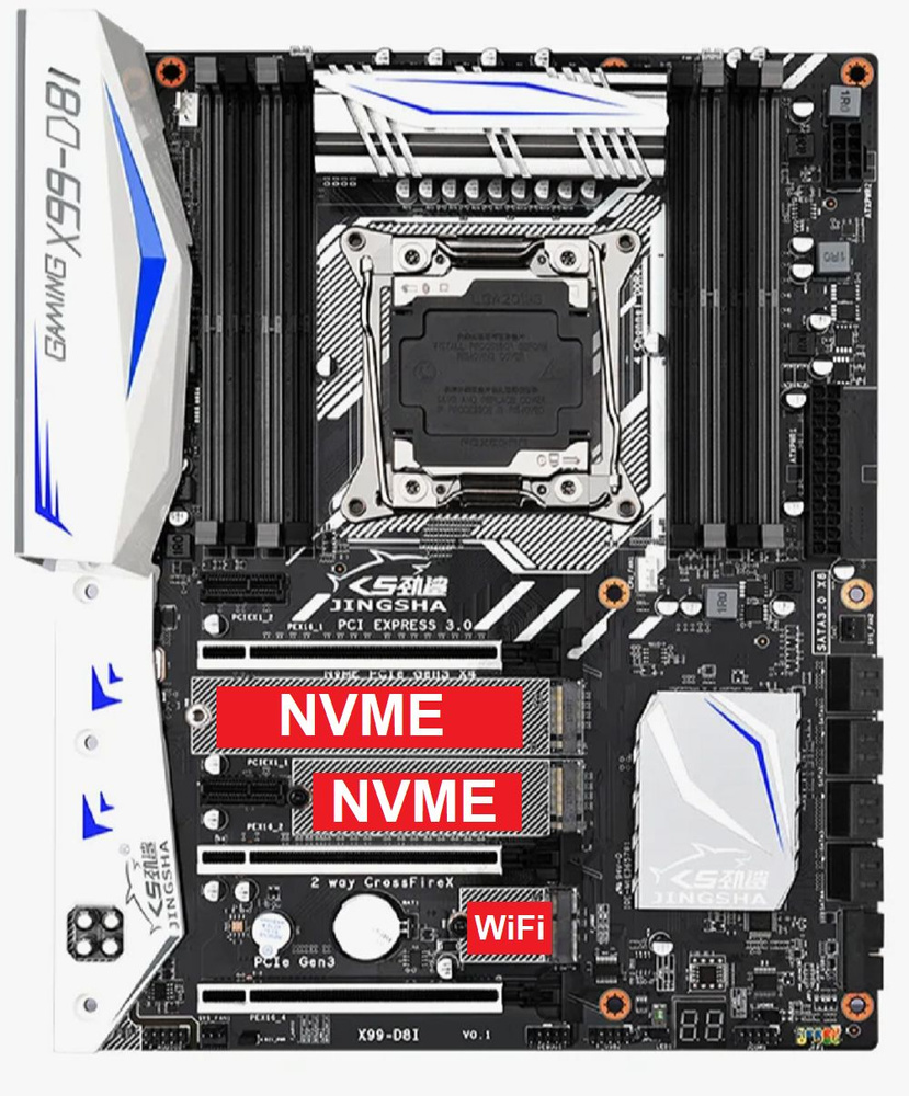 JINGSHA Х99 JINGSHA X99 D8I ( Huananzhi X99-TF,X99-F8, BD4), LGA