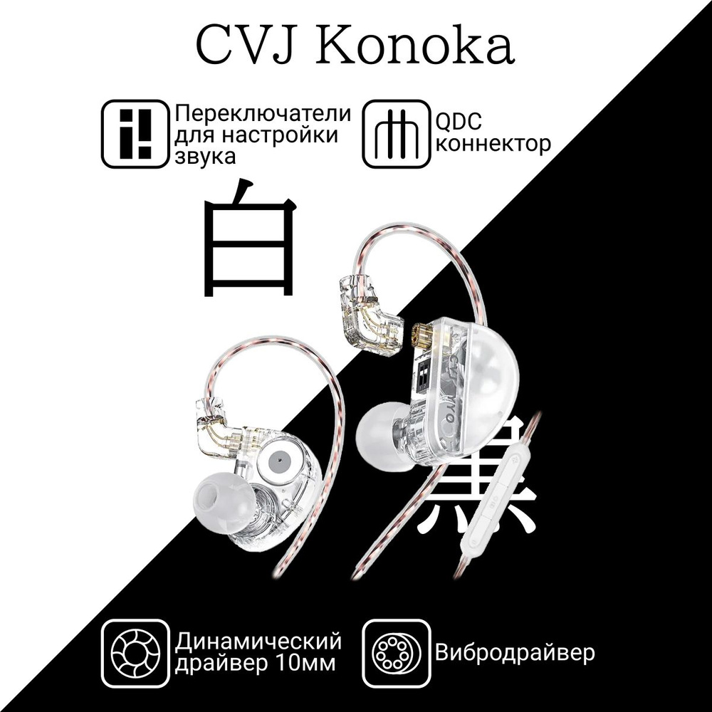 Наушники Внутриканальные CVJ Konoka - купить по доступным ценам в  интернет-магазине OZON (1224354544)