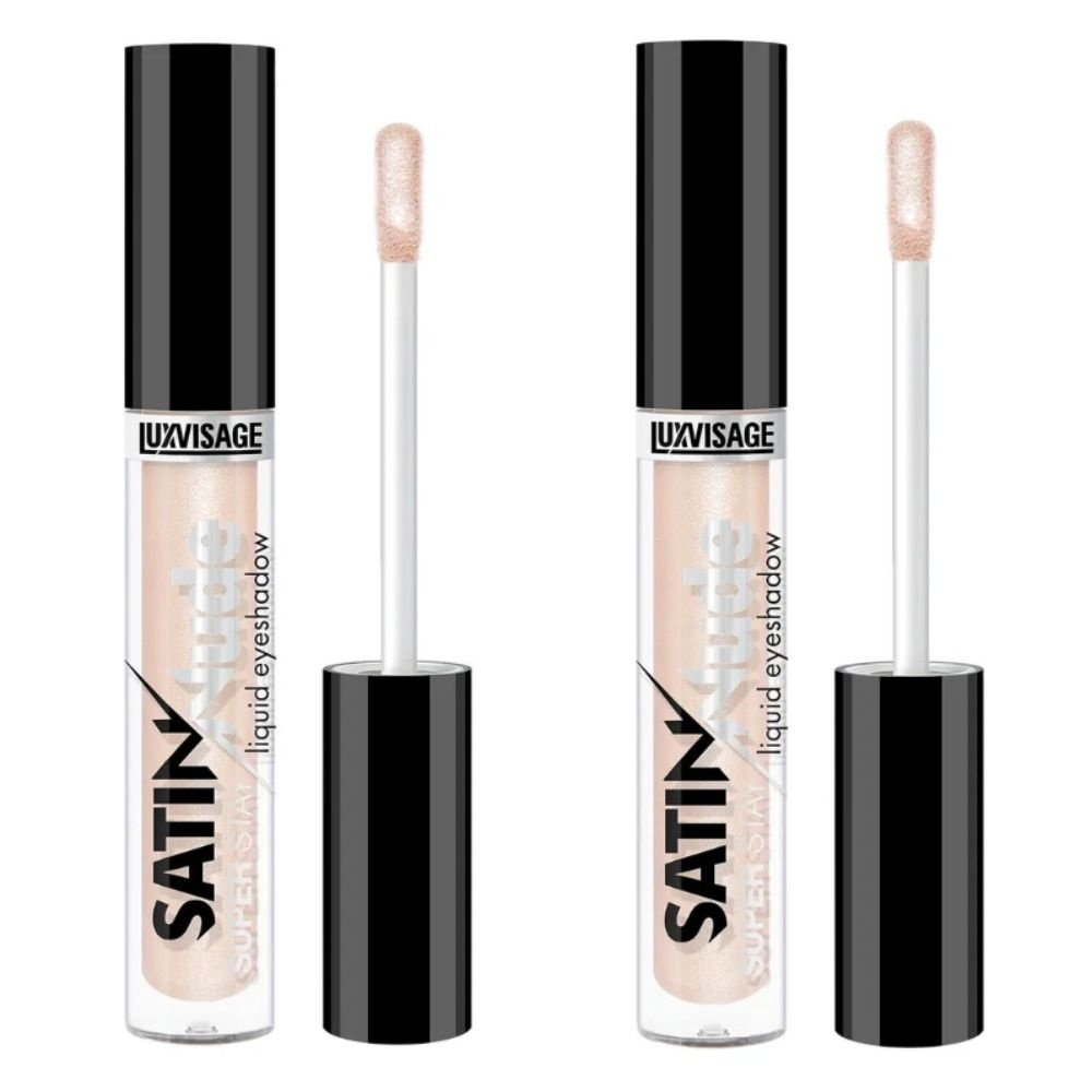LUXVISAGE Жидкие тени для век Satin Nude super stay, тон 201, 3,5 г, 2 ...