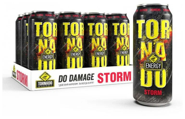 Энергетический напиток Tornado Energy Storm, 450 мл жб 12 штук #1