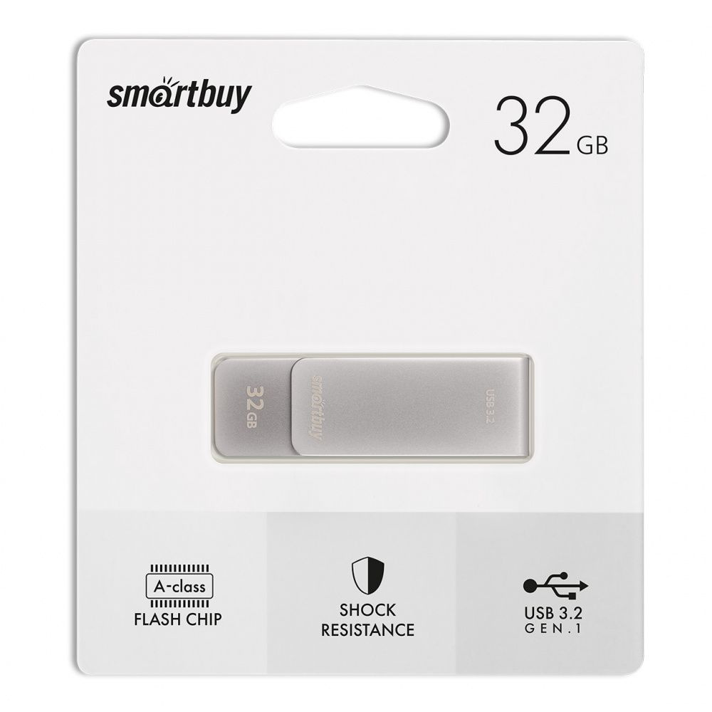 SmartBuy USB-флеш-накопитель M1 32 ГБ, серый металлик #1