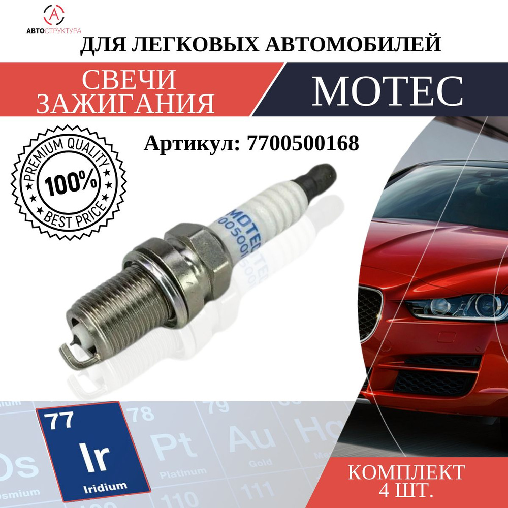 Свеча зажигания Motec 7700500168 - купить по выгодным ценам в интернет- магазине OZON (1438380484)