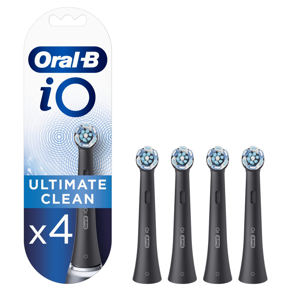 Насадки Oral-B iO Ultimate Clean Black для электрической зубной щетки, 4 шт., для тщательного удаления #1