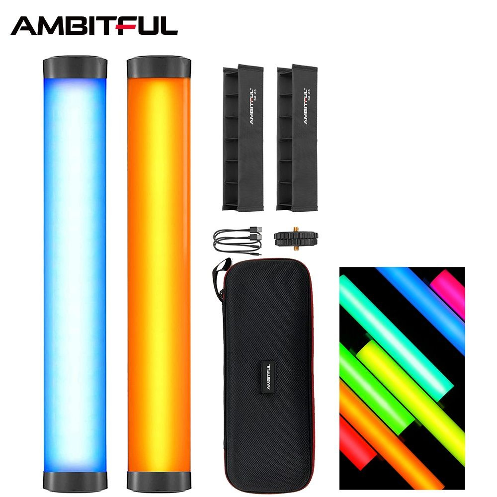 AMBITFUL A2 RGB 2500-8500K RGB лампа для видеокамеры + сотовая сетка встроенное приложение литиевая батарея #1