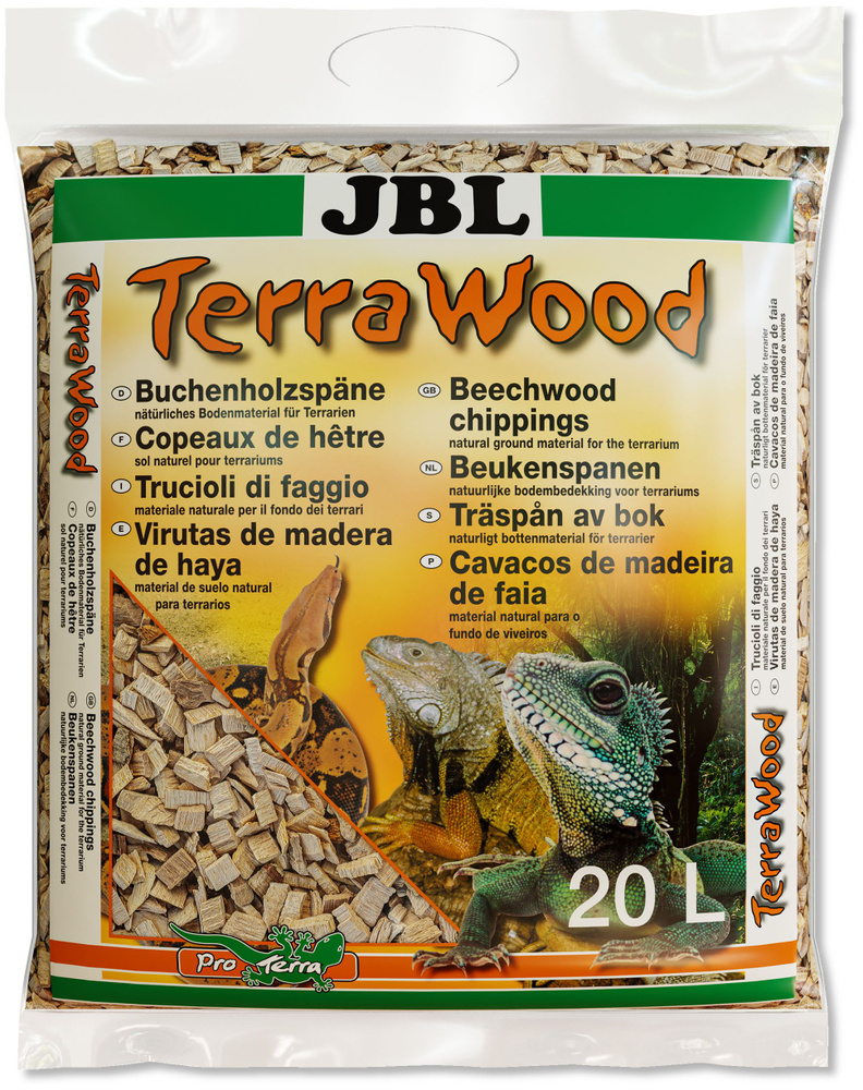 JBL TerraWood - буковая щепа 10-20 мм для для сухих и полусухих террариумов, 20 л  #1