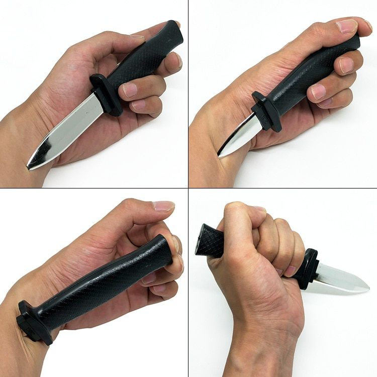 Бутафорский нож - убирающийся нож 18 см с убирающимся лезвием  #1