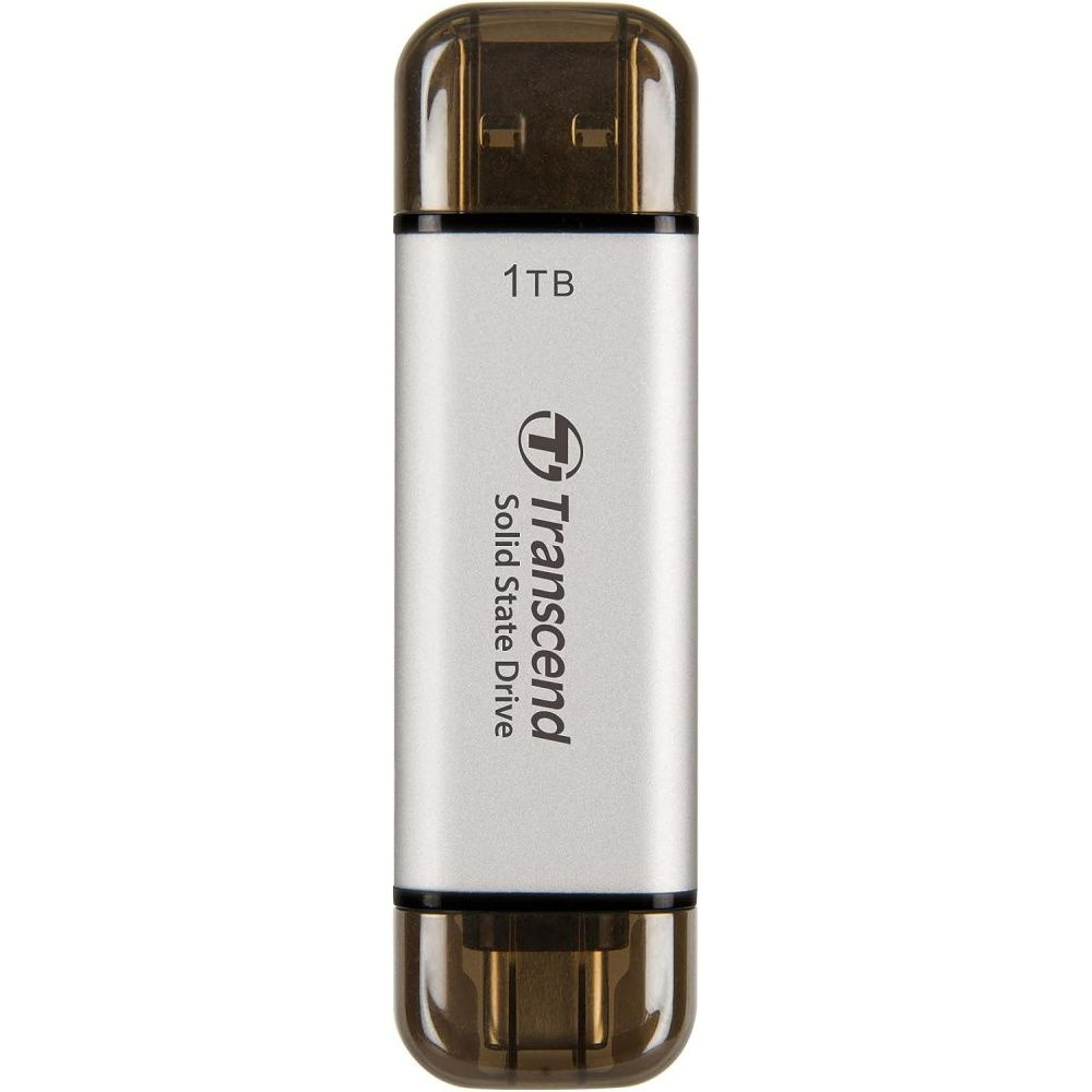 Накопитель SSD Transcend USB-C 1TB TS1TESD310S серебристый USB-A #1