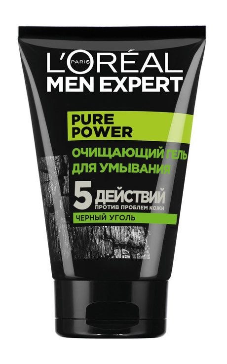 Гель для умывания с черным углем Paris Men Expert Pure Power Очищающий гель Для умывания, 100 мл  #1