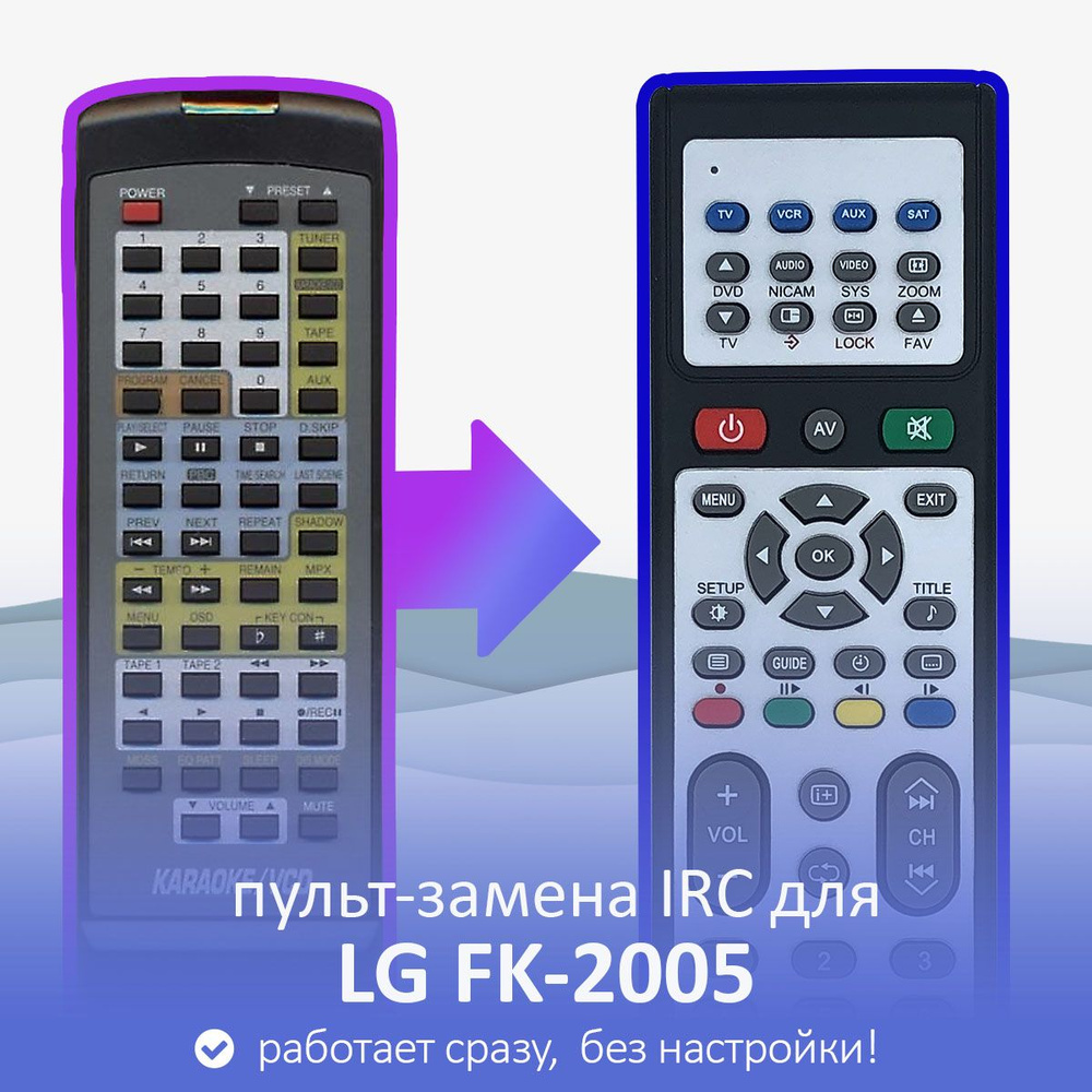 Пульт ДУ IRC пульт-замена для LG FK-2005 - купить по выгодной цене в  интернет-магазине OZON (1489878730)