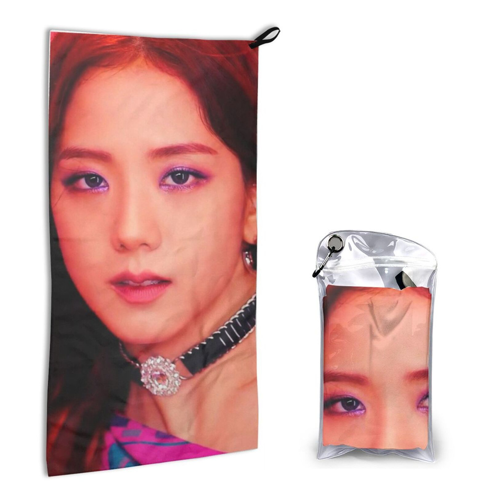 Blackpink Полотенце для лица, рук, Микрофайбер, 40x80 см, светло-синий, 1 шт.  #1