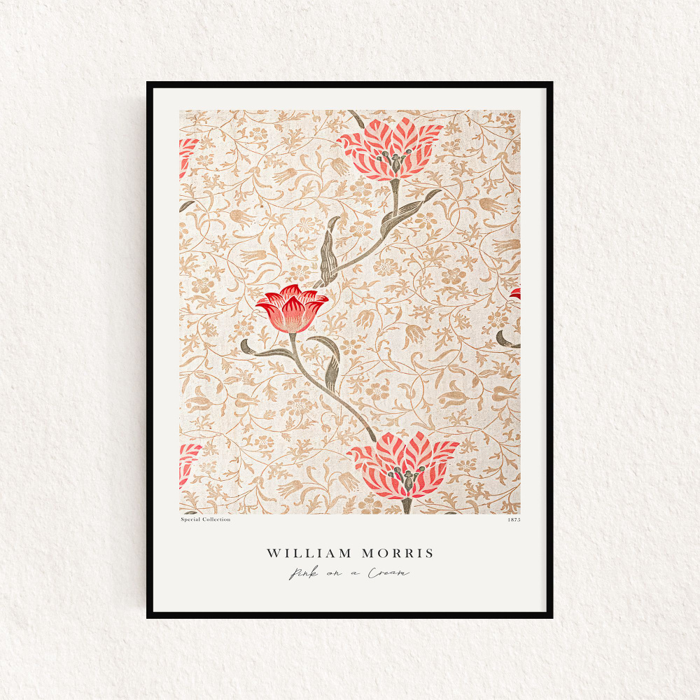 Постер "William Morris - Pink on a Cream" 30х40см #1