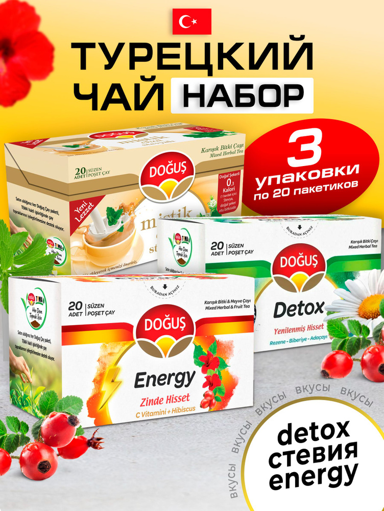 Чай набор энерджи-detox-стевия 3 уп по 20 шт #1