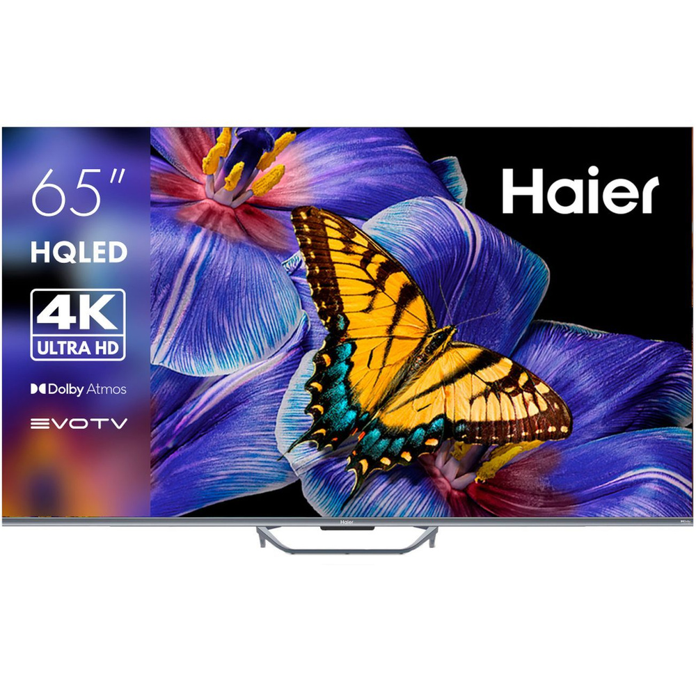 Haier Телевизор 65" 4K UHD, серый, серебристый #1