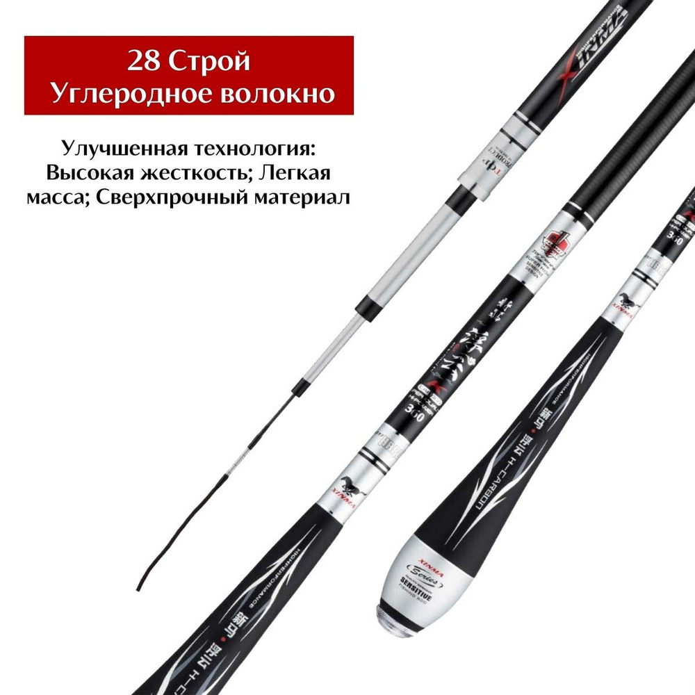 Удилище для херабуны Клёв100 ZZ-339 4.5м строй 2/8 #1