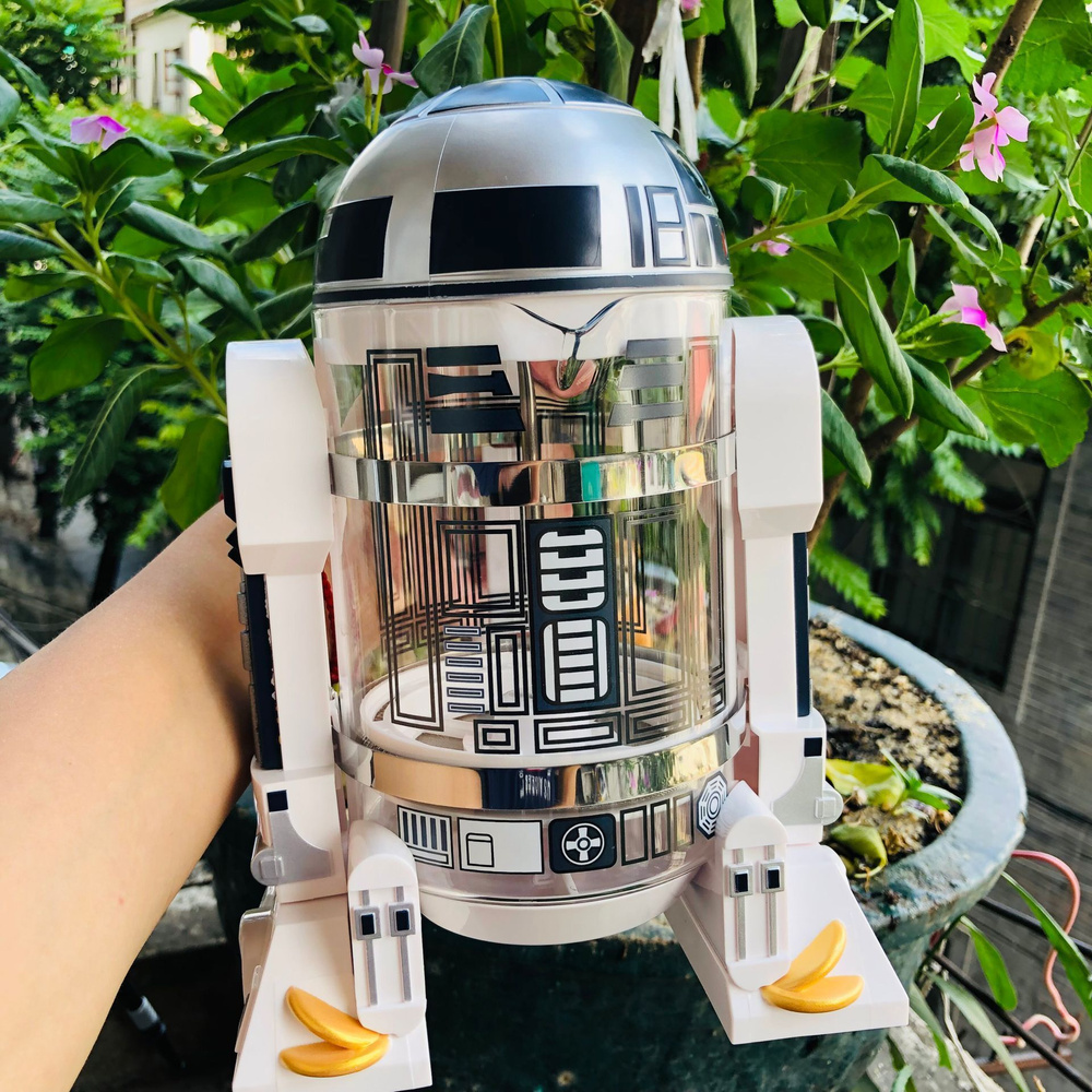 Бытовая мини-кофеварка ручной варки, Робот Star Wars R2-D2, кофейник-пресс для мокко  #1