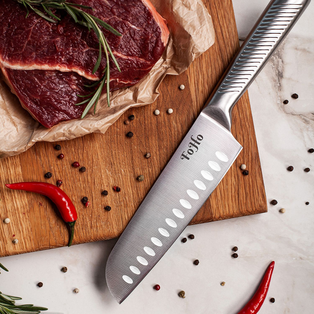 Купить Кухонный японский нож сантоку 18 см по низкой цене в интернет ...