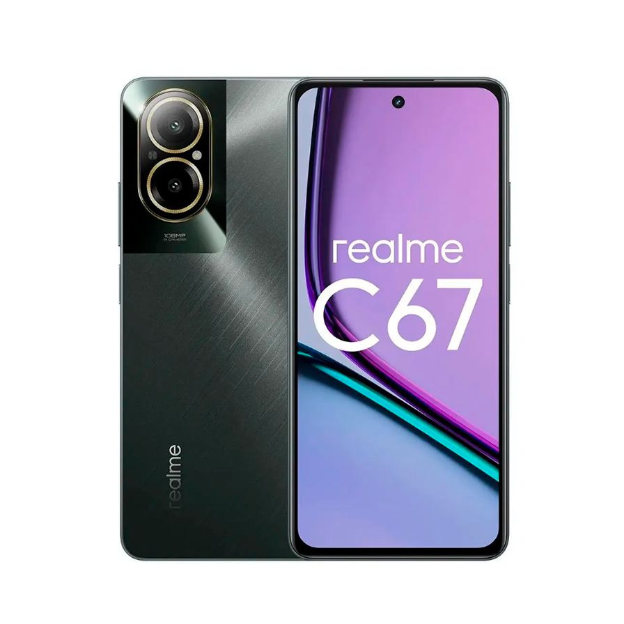 realme Смартфон C67 (RMX3890) Ростест (EAC) 6/128 ГБ, черный #1