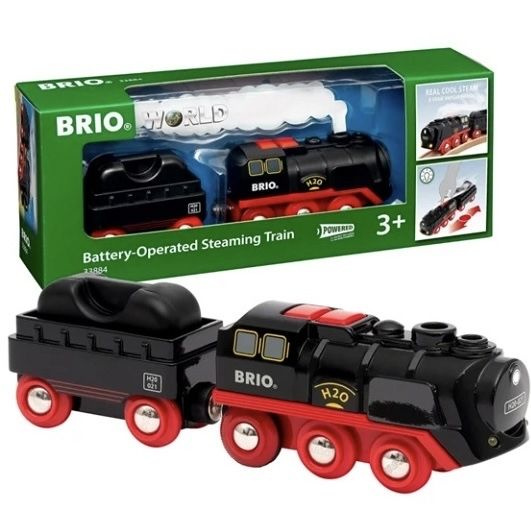 BRIO 33884 Паровоз выпускающий пар с грузом-резервуаром для воды  #1