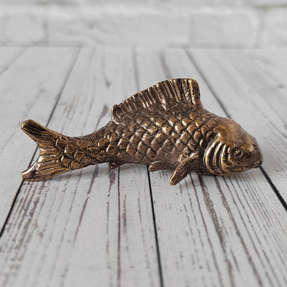 Статуэтка рыба Карп, бронза #1