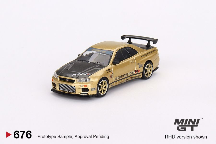 Машинка minigt 1:64 Skvline GTR R34 #676 Collection die cast alloy car model decoration gift #1