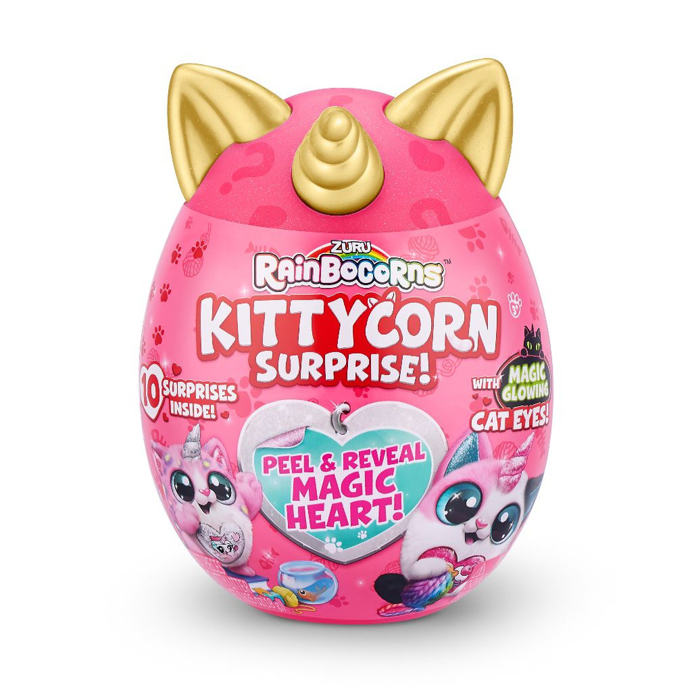 Игрушка ZURU Rainbocorns Kittycorn Surprise яйцо зуру котенок киттикорн  золотой 19 см