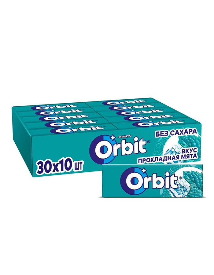 Жевательная резинка Orbit Прохладная мята без сахара, 30 шт по 13.6 гр  #1