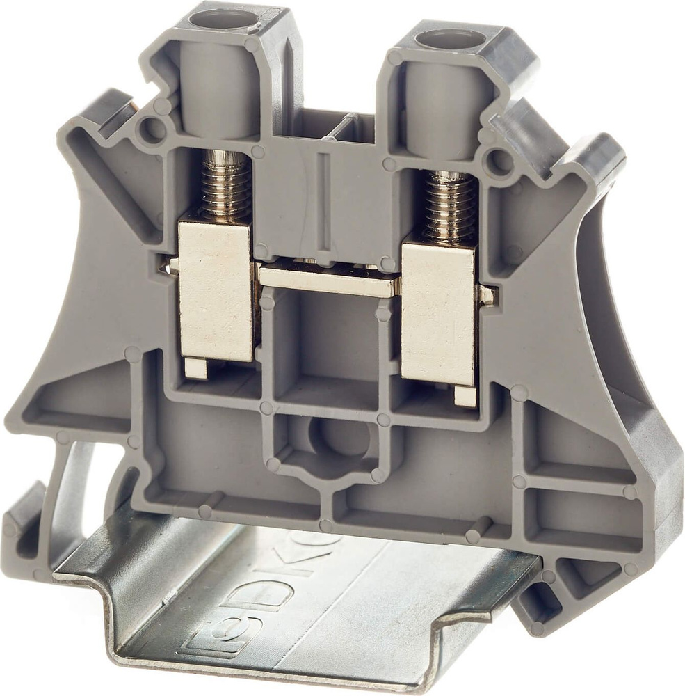 Клемма для проводов DKC / ДКС проходная 2 точки подключения, серая ...