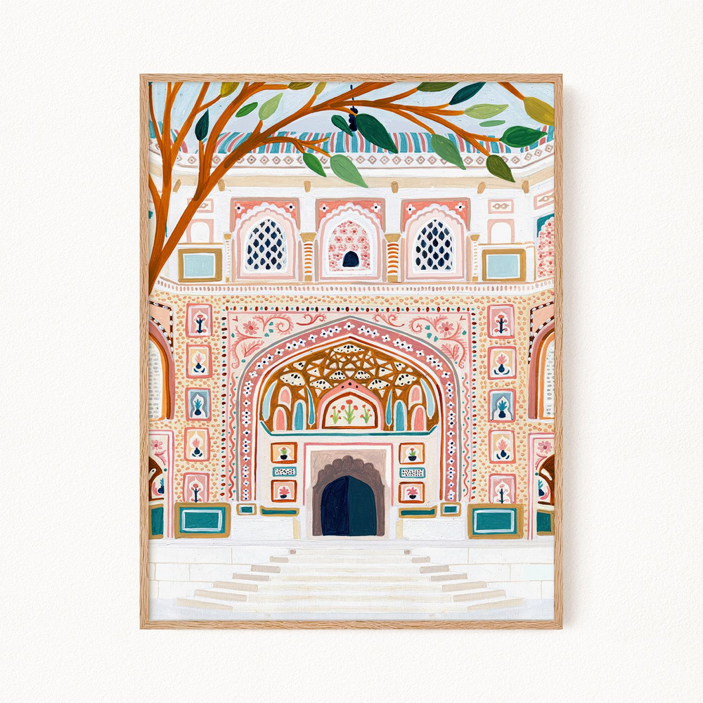 Постер "Amber Palace Jaipur India / Янтарный дворец Джайпур Индия", 50х70 см  #1