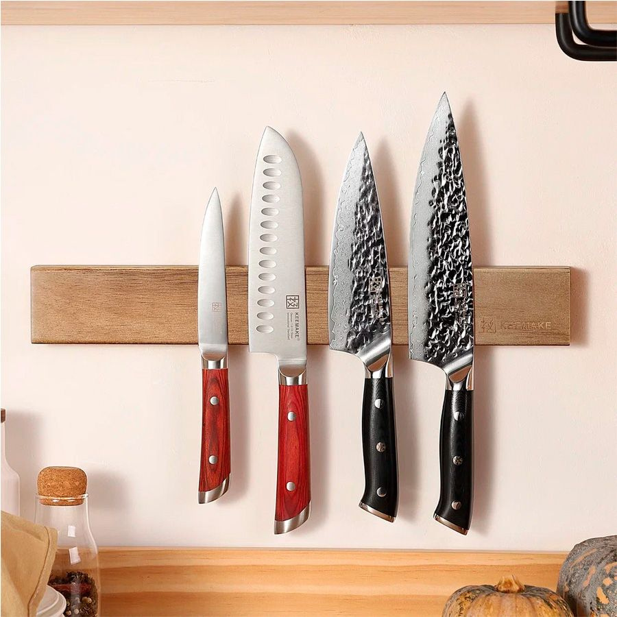 Магнитная настенная подставка для ножей Keemake Magnetic Knife Holder ...