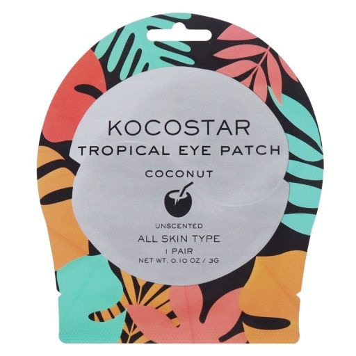 KOCOSTAR TROPICAL EYE PATCH COCONUT. Гидрогелевые патчи под глаза с экстрактом кокоса 3мл  #1