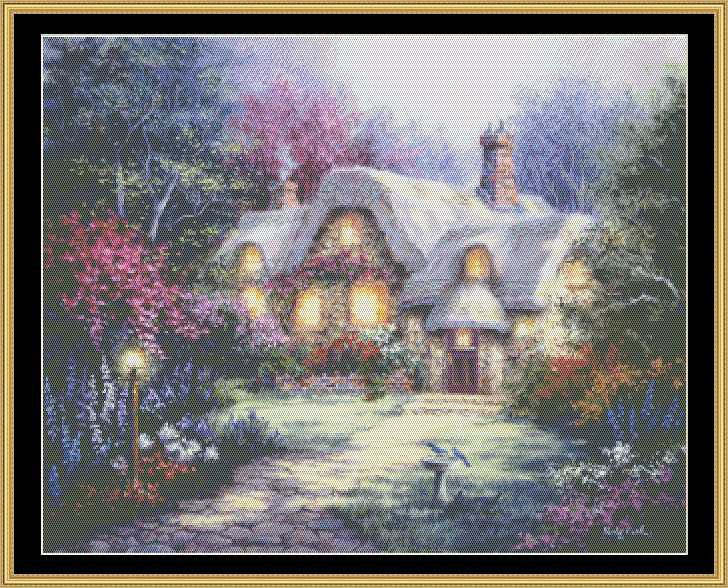 Схема для вышивания "Garden cottage" / Mystic Stitch, NВ-04 #1