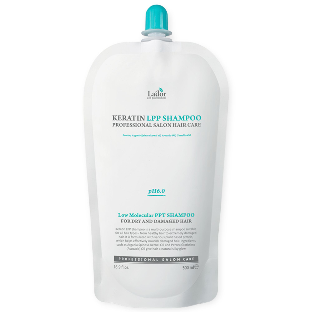 Lador Шампунь безщелочной кератиновый pH 6.0 Keratin LPP shampoo 500 мл.  #1