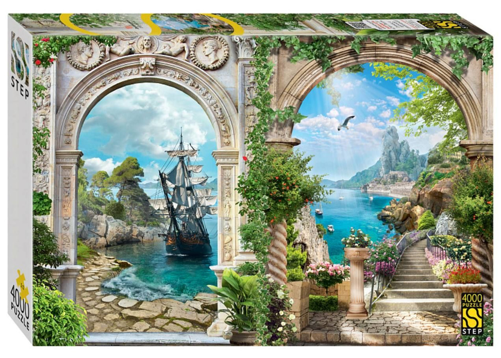 Пазл для взрослых Step puzzle 4000 деталей, элементов: Две арки у моря #1