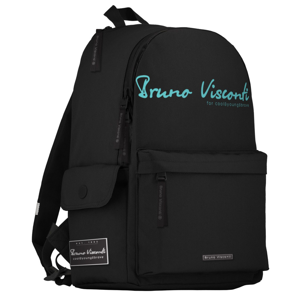 Bruno Visconti рюкзак школьный для мальчиков подростков непромокаемый ORIGINAL / рюкзак школьный черный #1