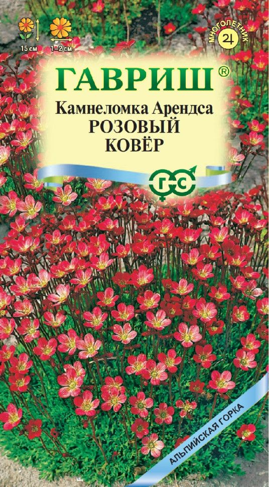 Семена КАМНЕЛОМКА многолетняя АРЕНДСА РОЗОВЫЙ КОВЕР (0,01 грамм) Гавриш  #1