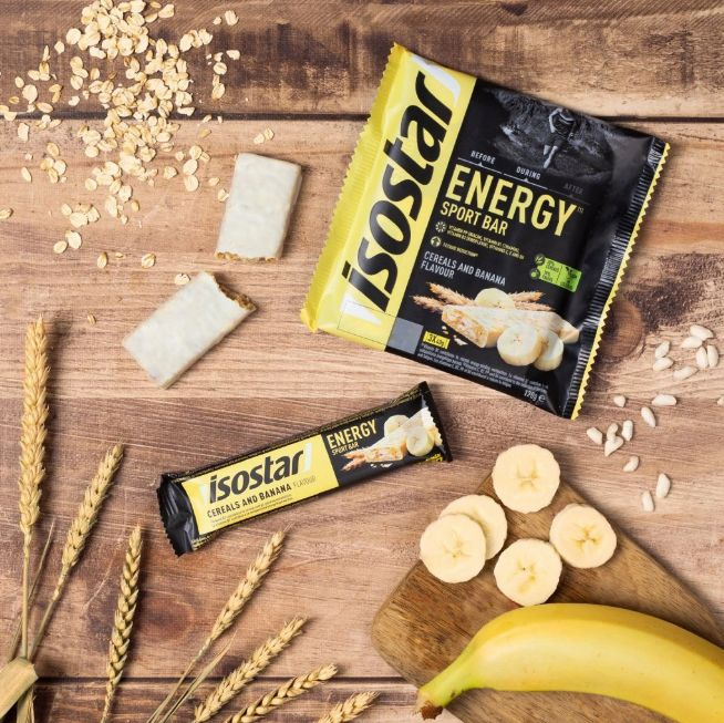 Углеводный батончик ISOSTAR Energy Sport со вкусом банан 3 шт по 40 гр  #1