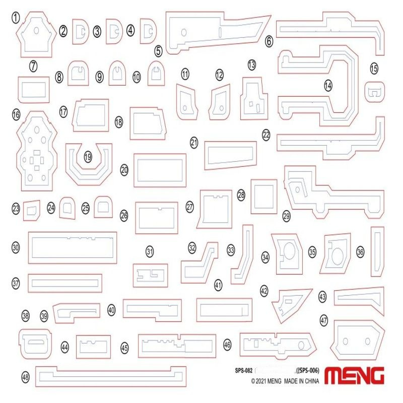 Meng Model sps-082 1/700 shandong наклейка судовой воды #1