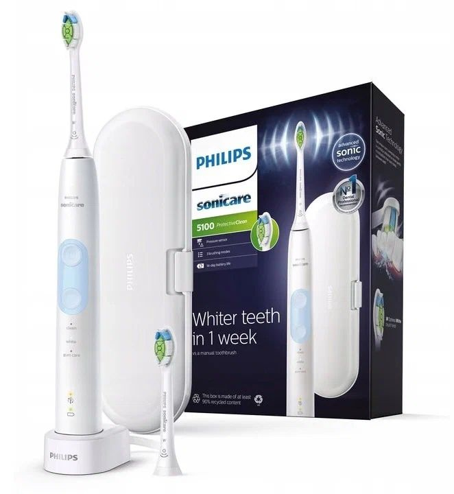 Звуковая зубная щетка Philips Sonicare ProtectiveClean 5100 HX6859/29, белый #1