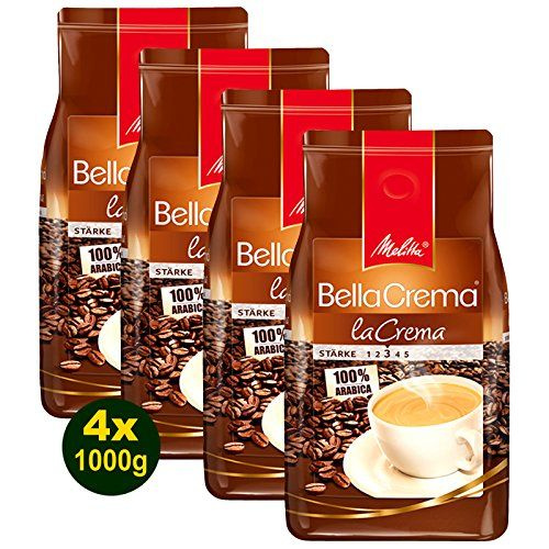 Melitta BellaCrema LaCrema, Кофе в зернах 4 x 1000 г (4000 г) - 100% арабика #1