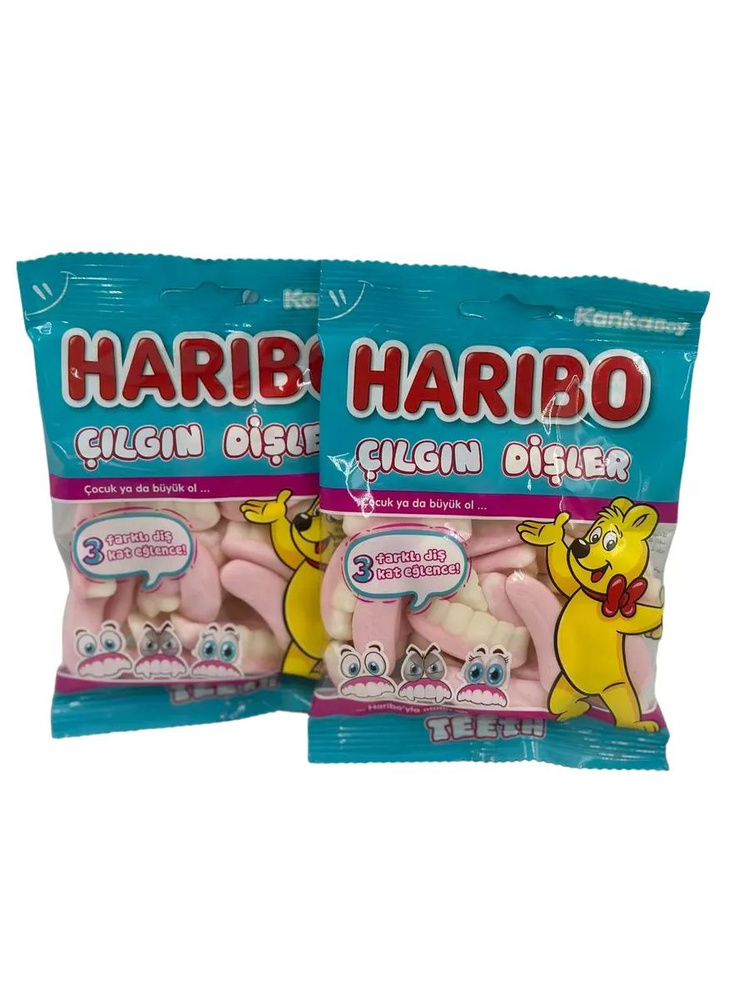 Мармелад жевательный Haribo , Безумные Зубы, 2уп по 80гр. #1