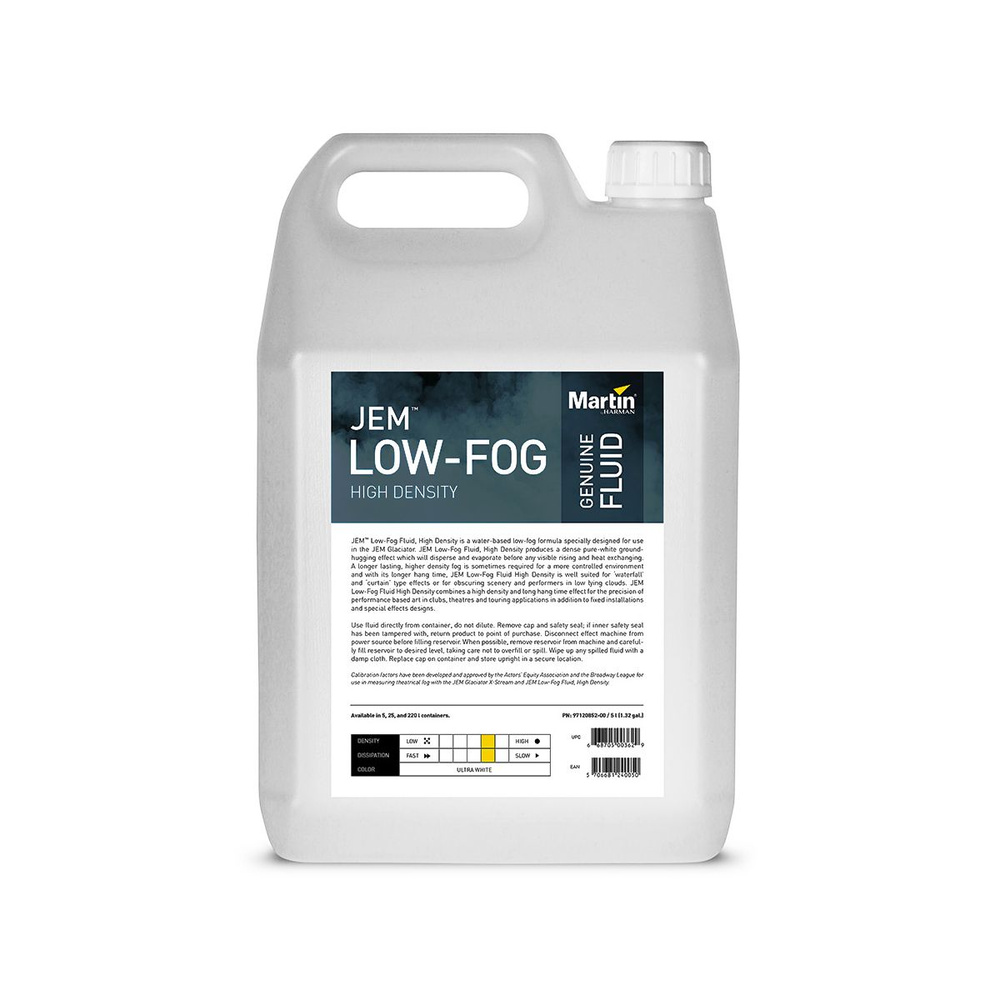 Жидкость для генератора дыма MARTIN JEM Low-Fog, High Density 5L #1