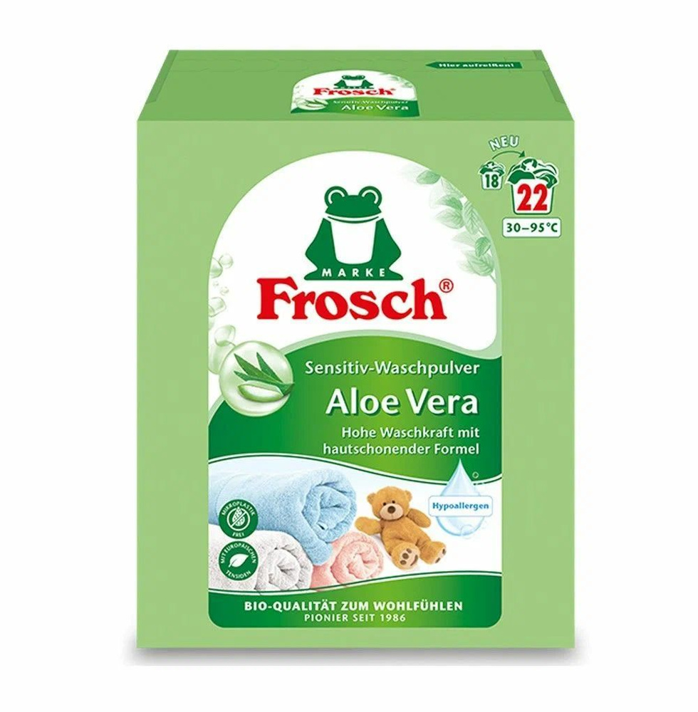 Frosch Color Aloe Vera Гипоаллергенный концентрированный порошок для стирки цветного белья 1,45 кг/22 #1