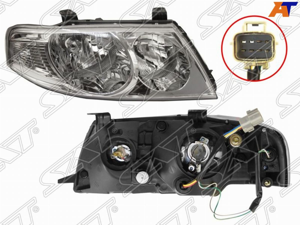 Фара Nissan Almera Classic 06-12 (Справа/ Галоген/ Ручная регулировка)