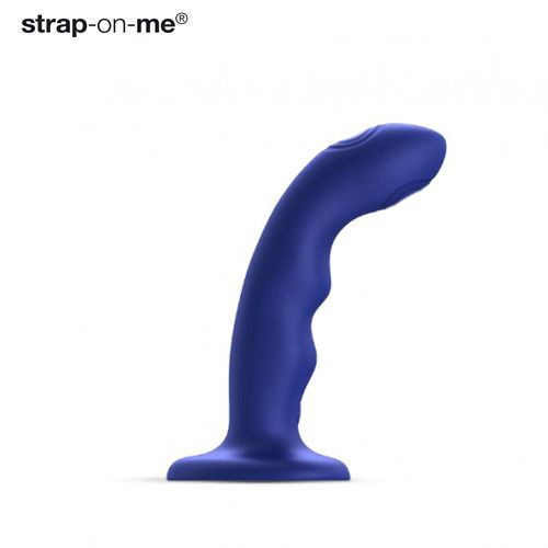 Strap-On-Me Вибратор Tapping Dildo Wave, синий (15.3 см х 3.7 см) #1