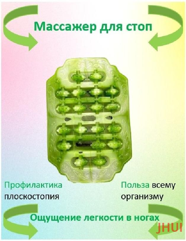 Массажер для ног механический, роликовый массажёр для стоп, зубчатый механический ролик для ступней  #1