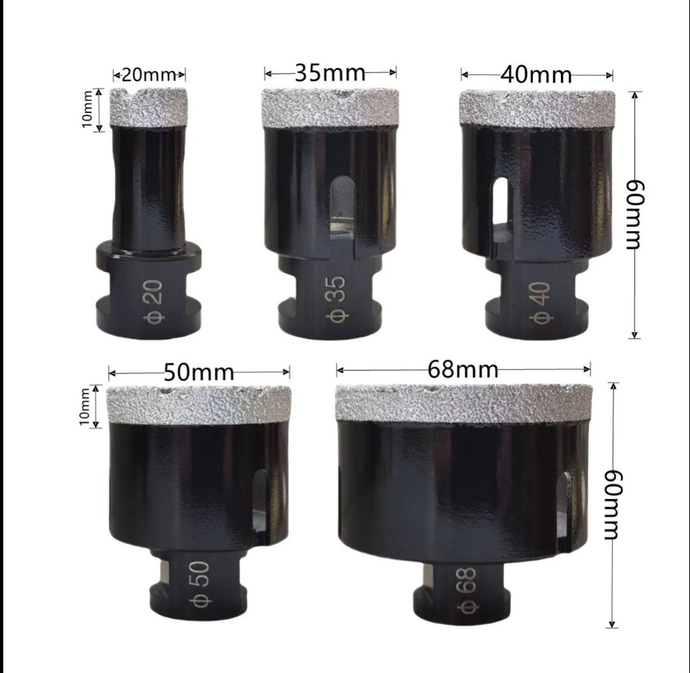 Алмазная коронка по керамограниту 20-68 мм #1