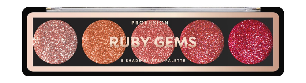 PROFUSION Палетка глиттеров для макияжа Ruby Gems, 4,5 г #1