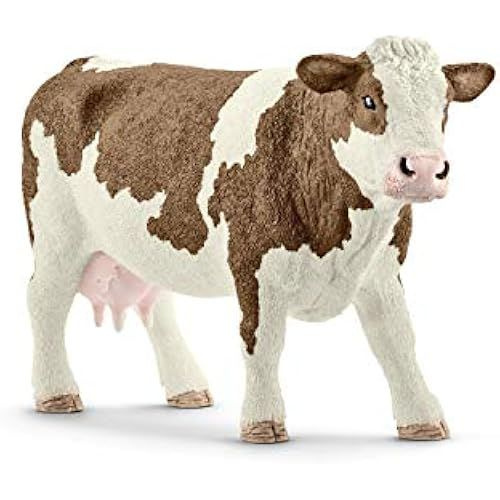 schleich 13801 Симментальская корова, для детей от 3 лет, FARM WORLD - фигурка  #1