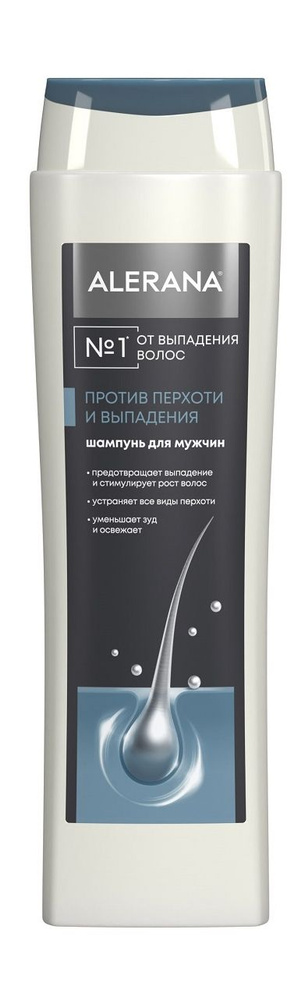 ALERANA Шампунь 2в1 против перхоти и выпадения муж., 400 мл #1