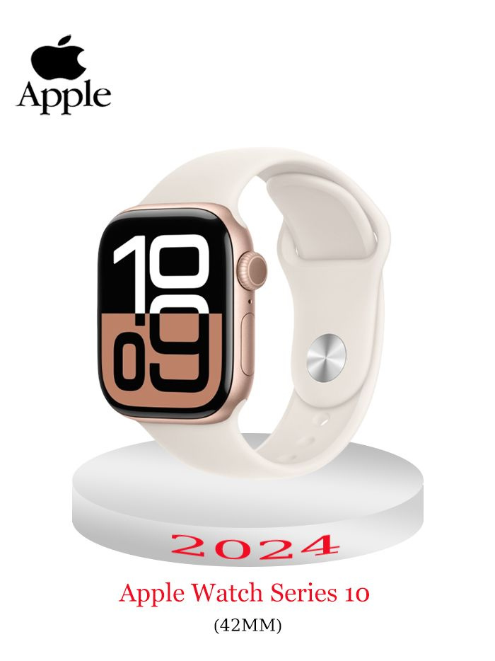 Apple Умные часы Watch Series 10 2024 Совершенно новый Оригинал S/M, 42mm, Розовое золото  #1